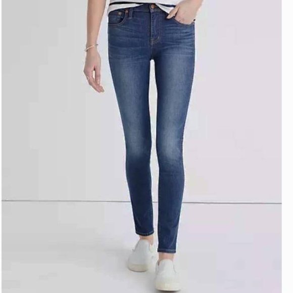 Madewell Denim - Madewell High Riser Whiskered Faded Skinny Jean 27